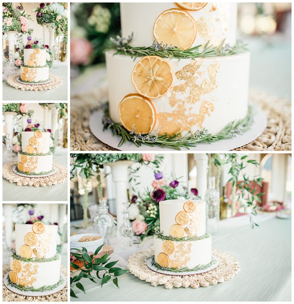 Lemon rosemary wedding cake