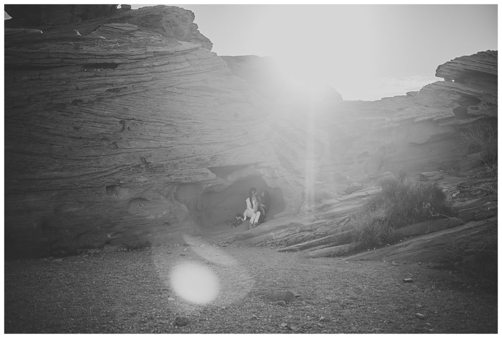 Black and White Photo at Valley of Fire