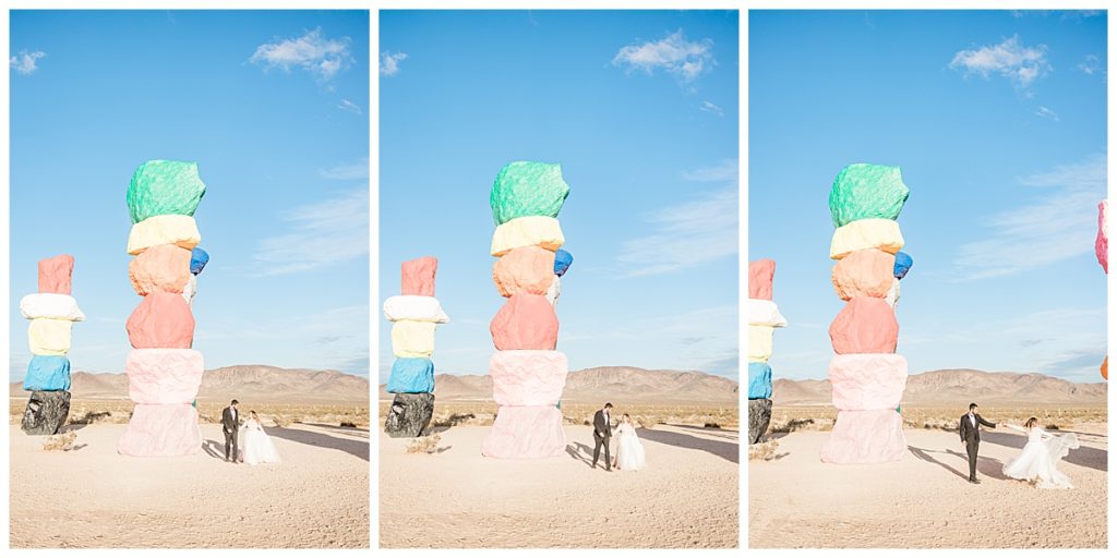 Seven Magic Mountains with Bride and Groom