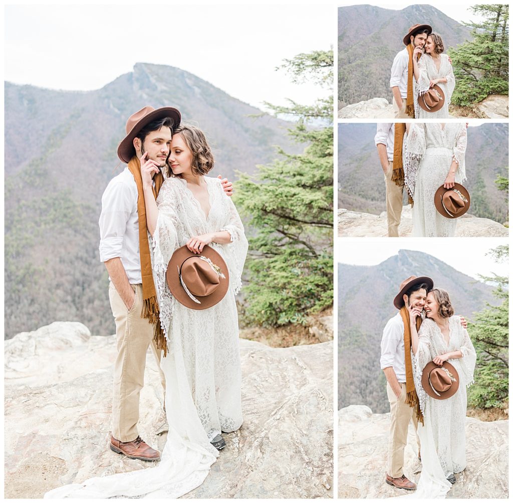 Bride and Groom at Linville Gorge