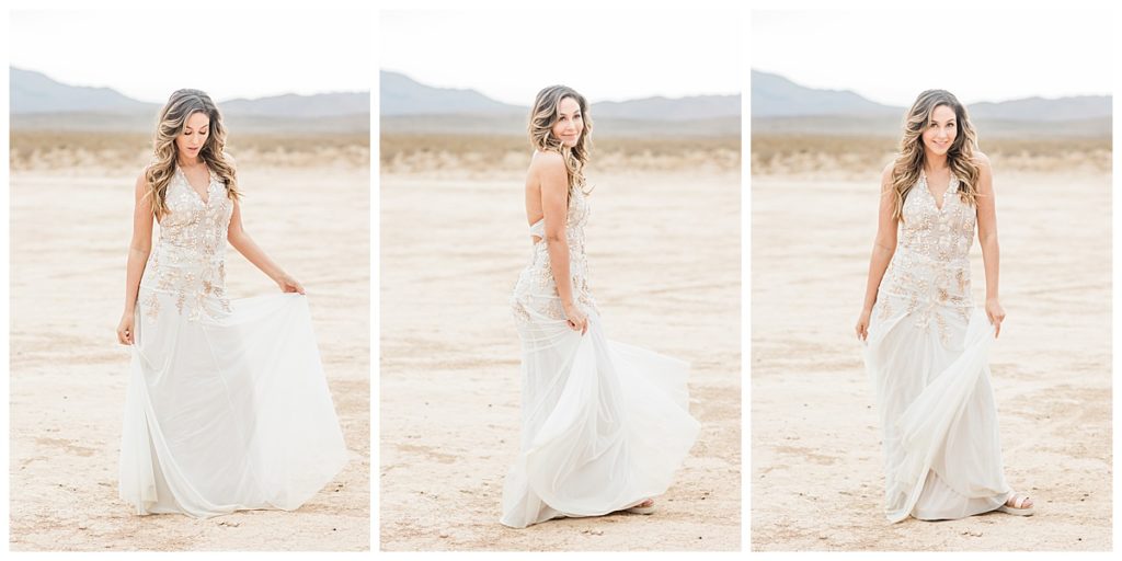 Bridal Portrait in the Las Vegas Desert