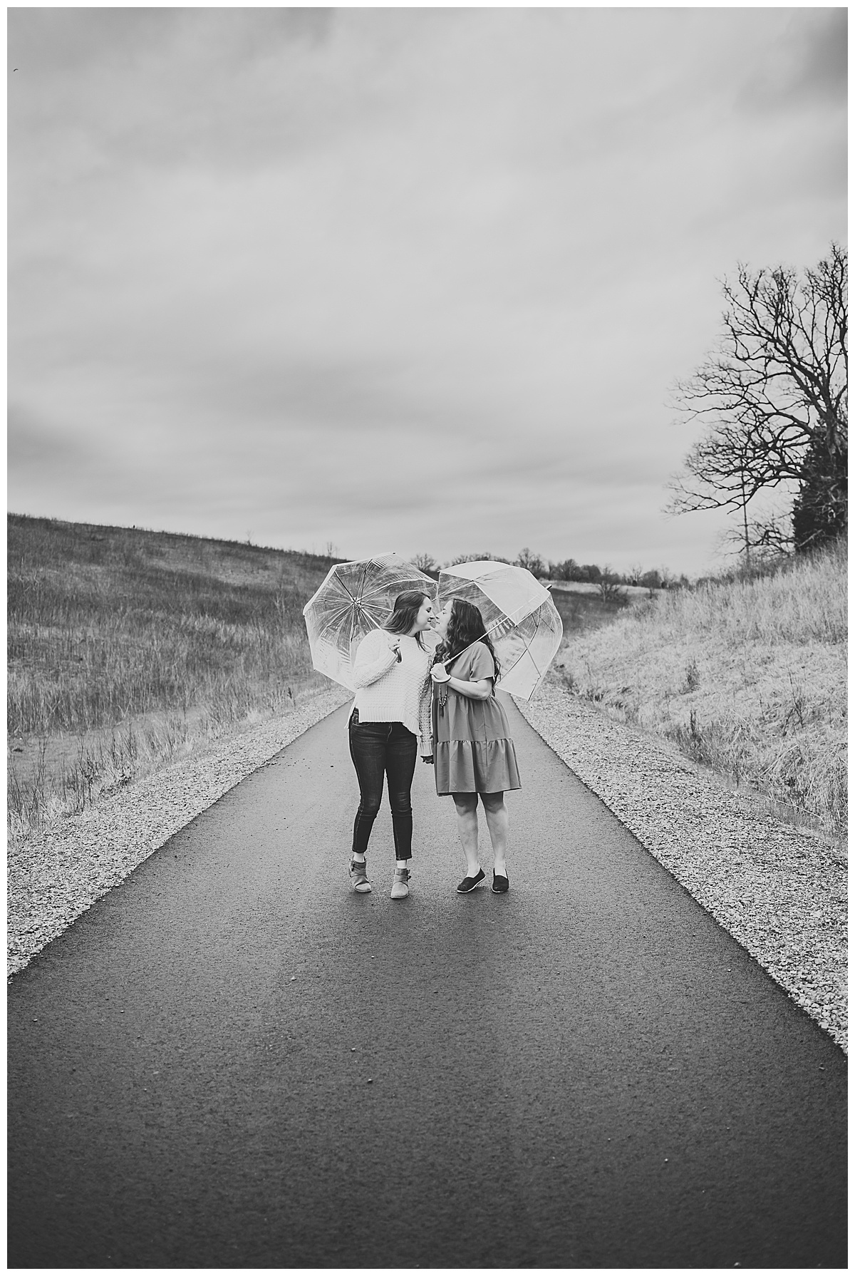Rainy Engagement Session at Seven Islands State Birding Park