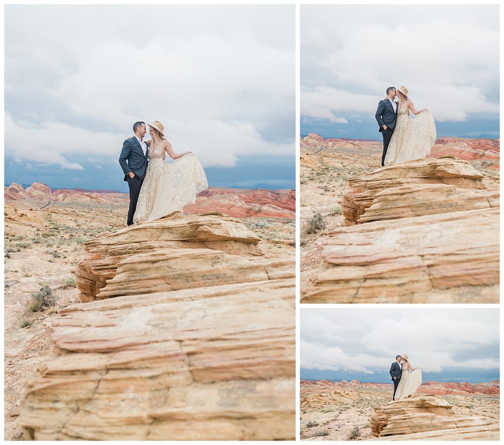 Gorgeous Bohemian Wedding Couple in Nevada