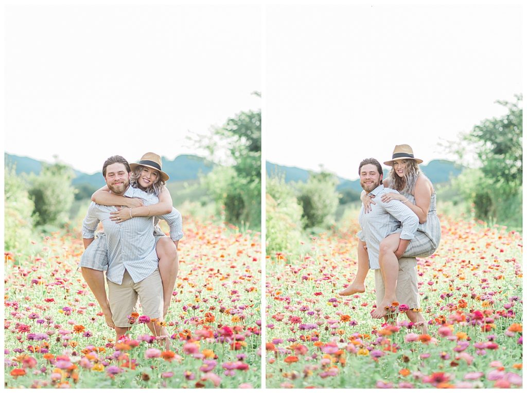 Piggy back rides in the Tennessee wildflowers