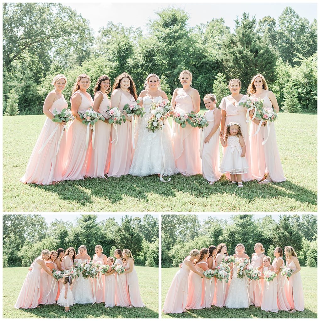 outdoor bridal party photos in knoxville