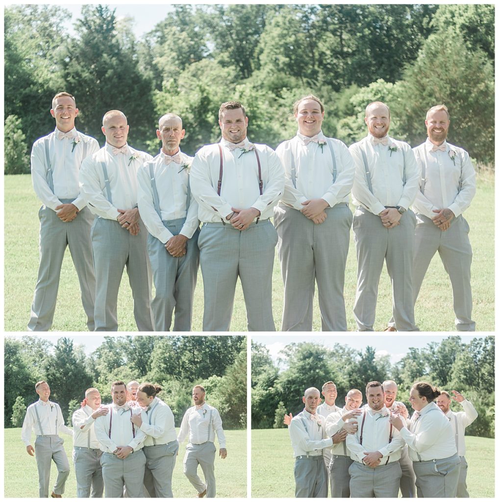 outdoor groom and groomsmen photos