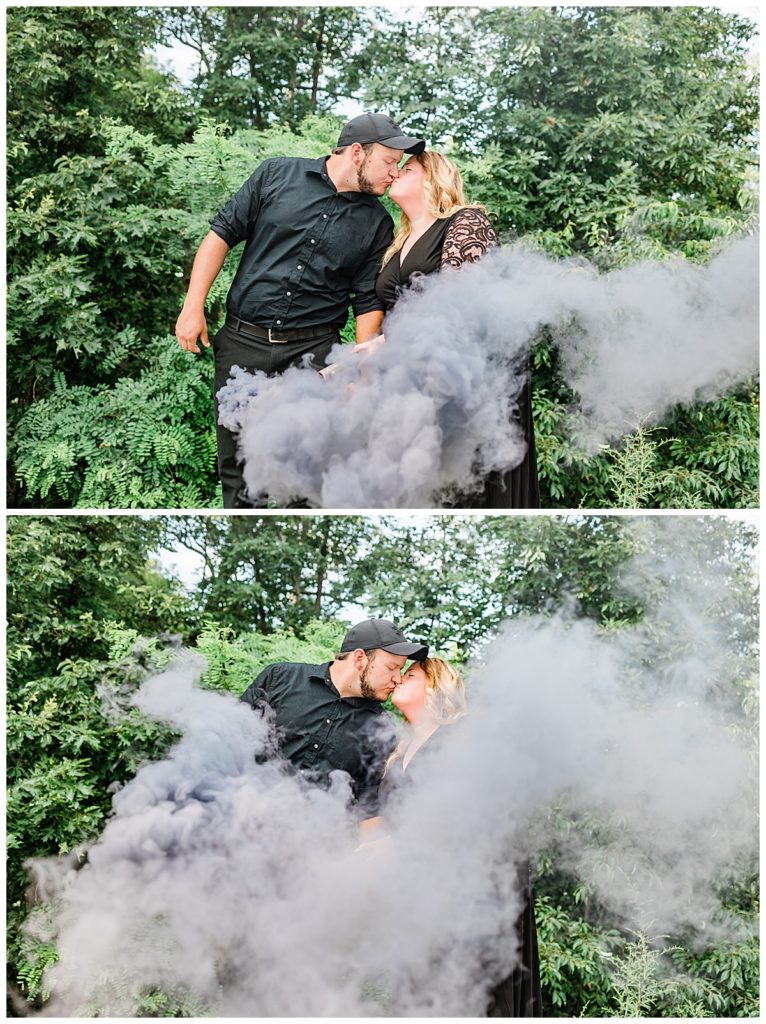 Smoke Bomb Engagement Shoot in Townsend