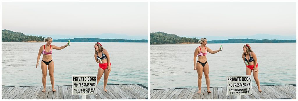 Swim suit bestie session keying michelob ultra beer