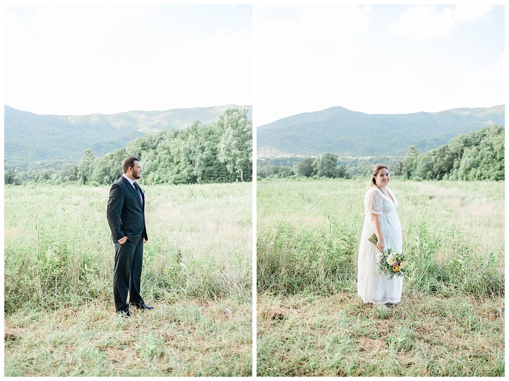 Bride and Groom Solo Formals in the Mountains