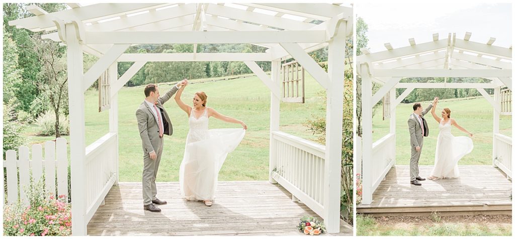 Bride and groom formal portraits at Sampson's Hollow Venue
