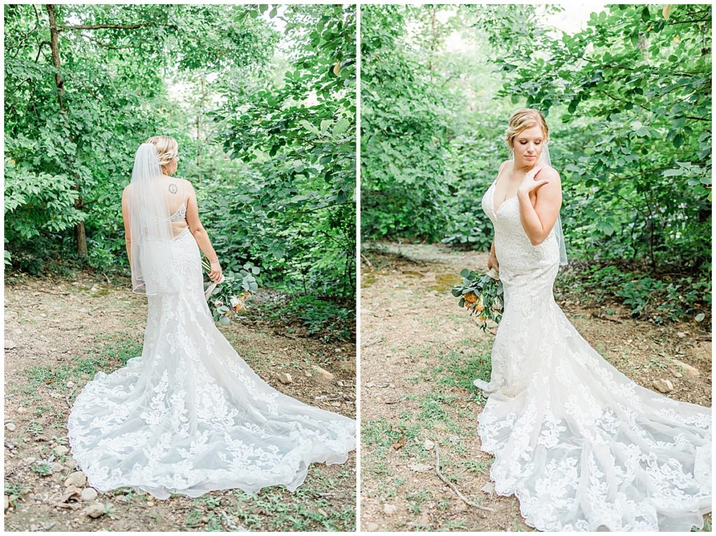 bridal portraits at hearthside cabin rentals in tennessee