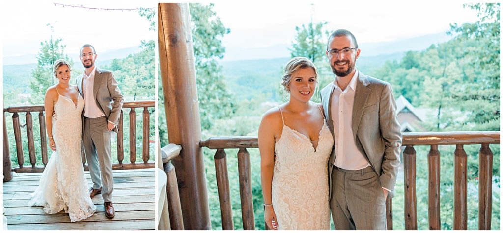 bride and groom formal photos in the great smoky mountains