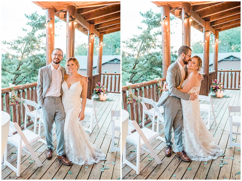 bride and groom formal photos in the great smoky mountains