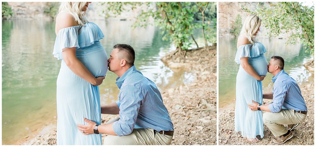 Mead's Quarry Maternity Session in Knoxville, Tennessee - Belly Kisses