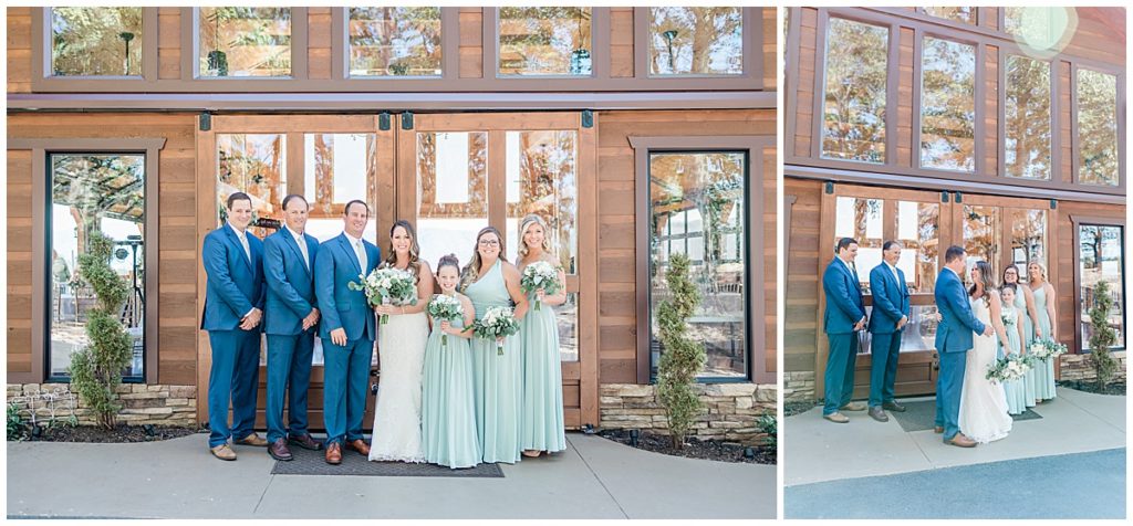 bridal party photos at the pigeon forge wedding venue the magnolia