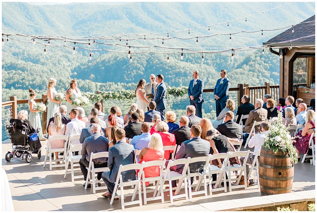 great smoky mountains pigeon forge wedding ceremony at the magnolia