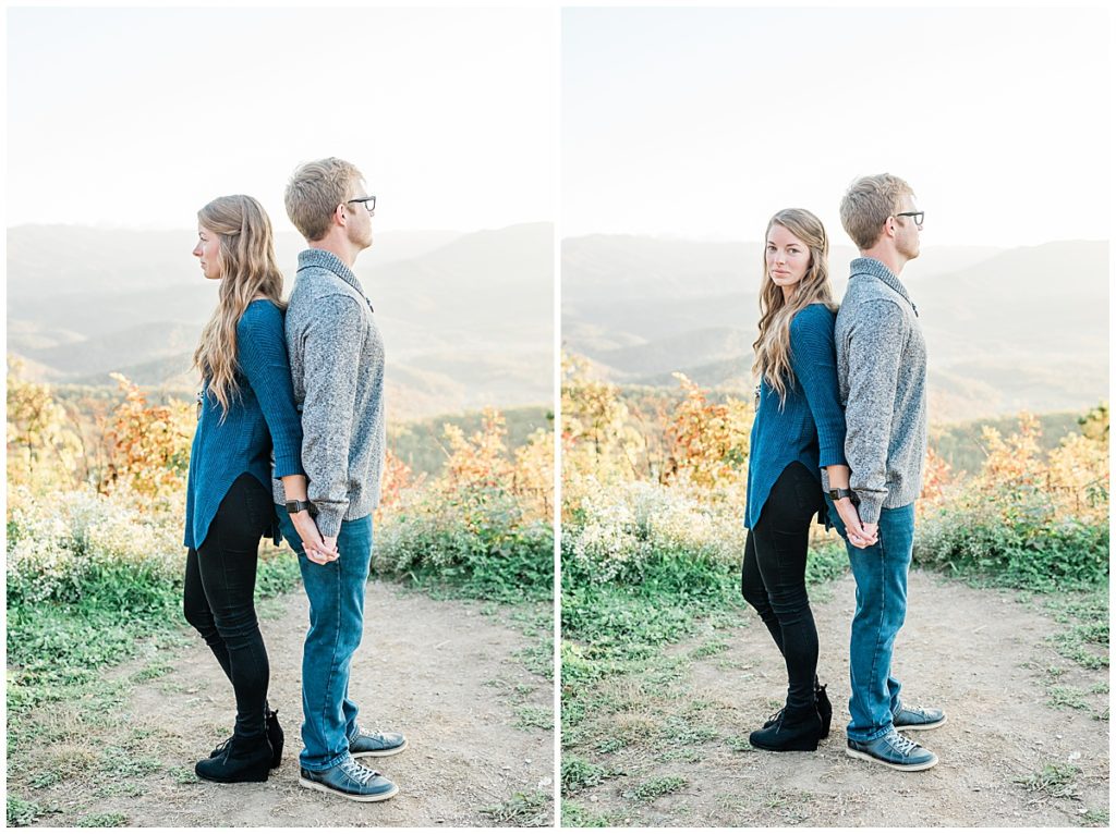 Anniversary Couples Session at Caylor Gap Overlook on Foothills Parkway