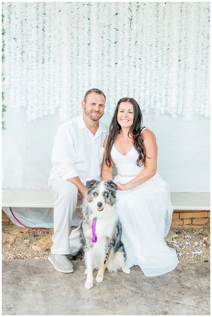 douglas lake wedding bride and groom couples portraits with pup in the great smoky moutnains