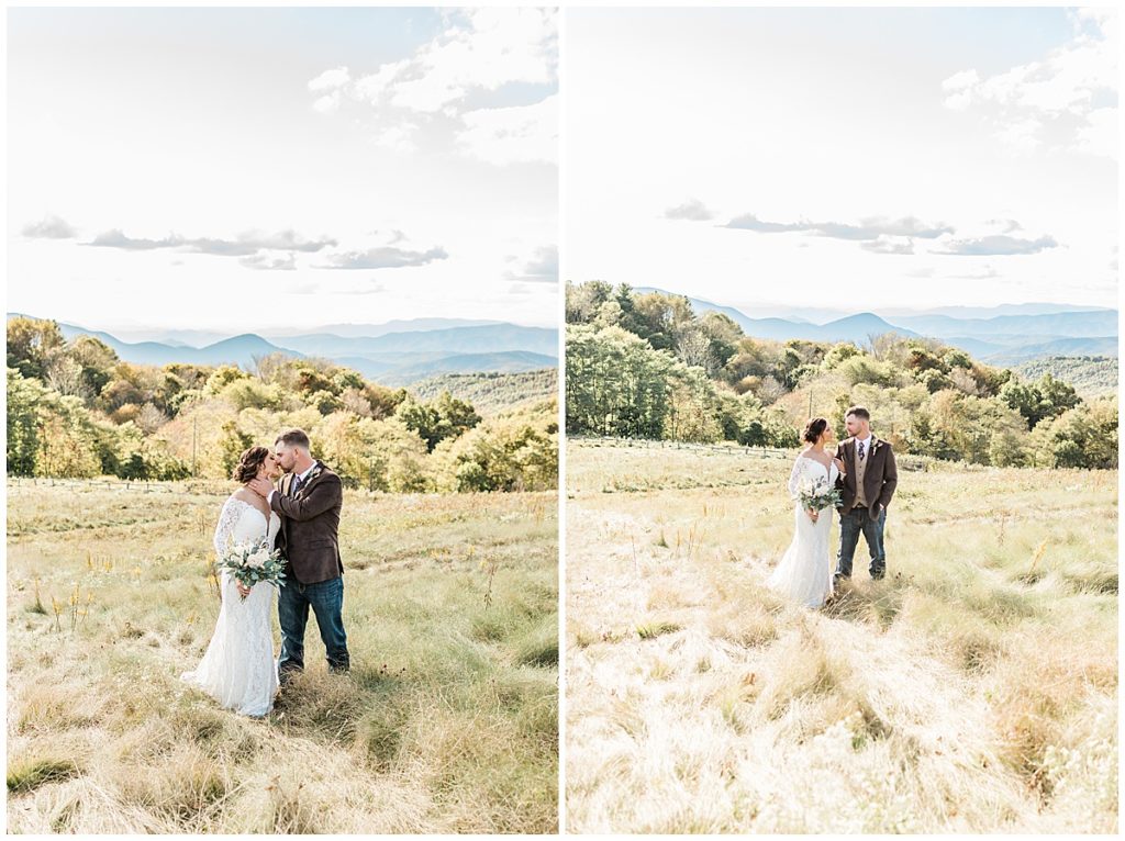Adventurous couple for a Max Patch elopement in NC