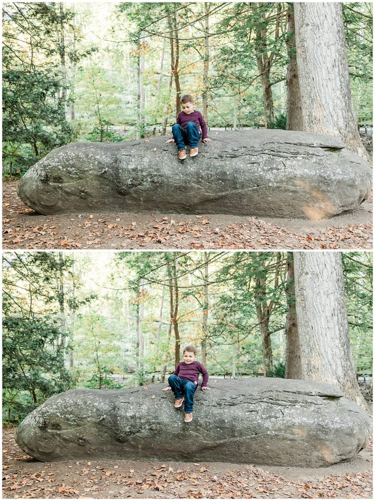Toddler fall portraits at mynatt park in gatlinburg