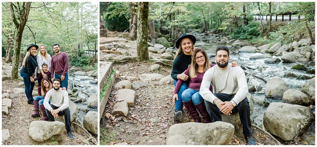 fall family pictures by the river in tennessee