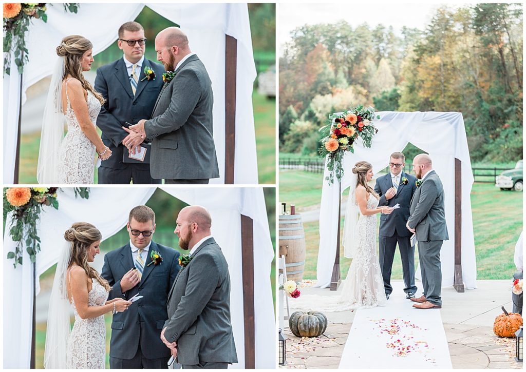 Wedding Ceremony at 4 Points Farm in Sevierville, Tennessee