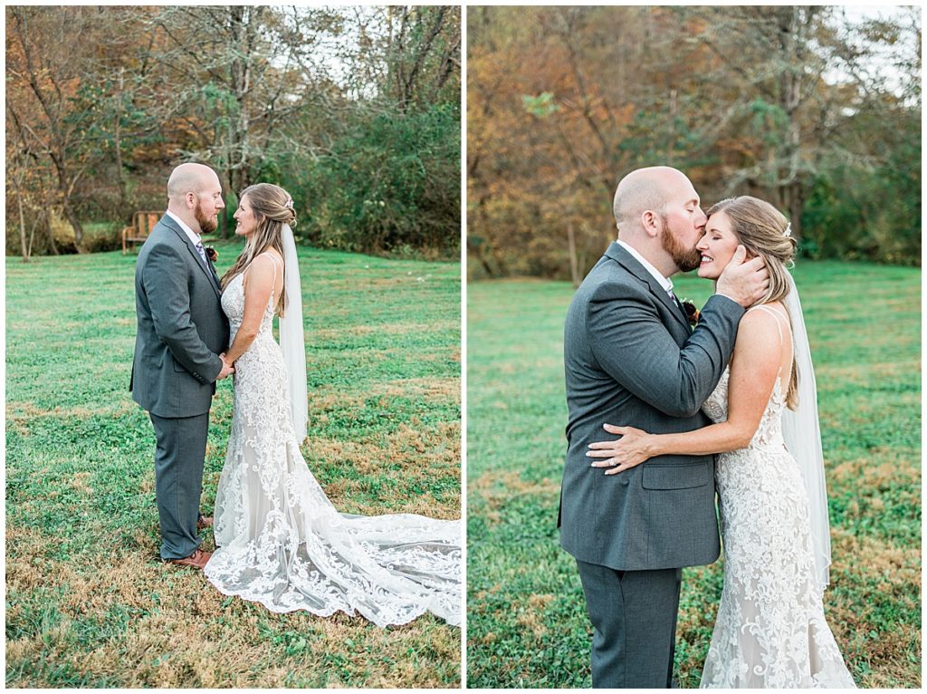 4 Points Farm Bride and Groom Formal Wedding Portraits in Sevierville, Tennessee