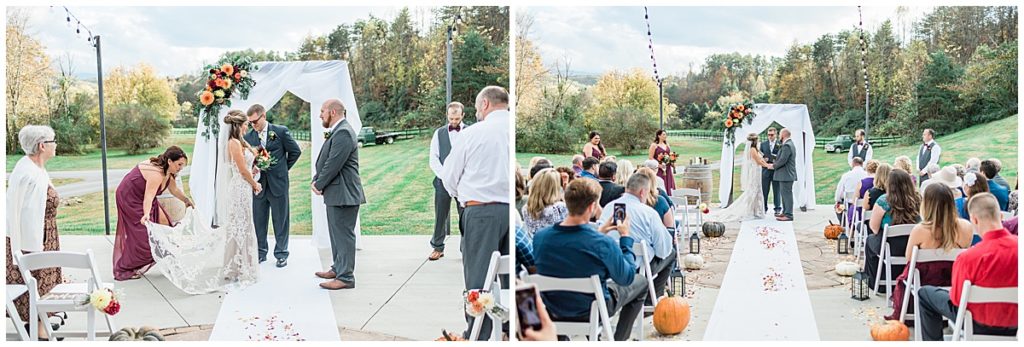 Wedding Ceremony at 4 Points Farm in Sevierville, Tennessee
