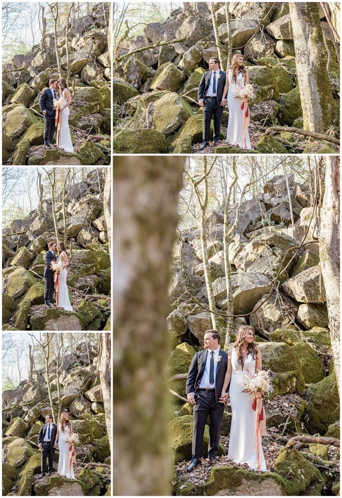 Bride and groom portraits at The Quarry Venue Knoxville