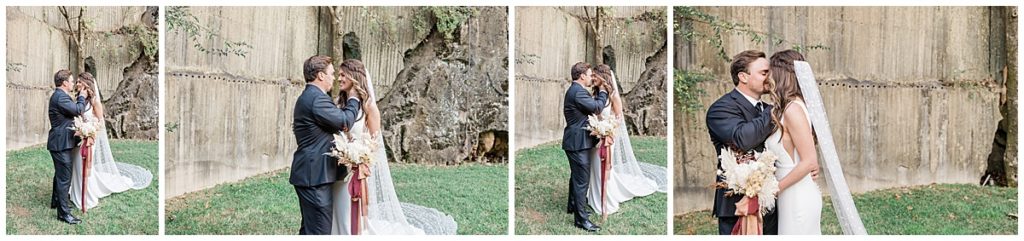 Bride and groom portraits at The Quarry Venue Knoxville Tennesses