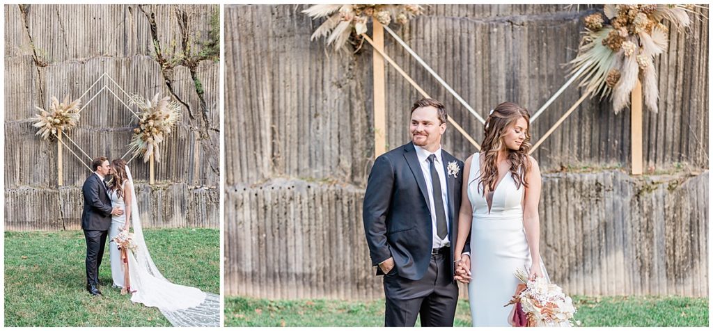 Bride and groom portraits at The Quarry Venue Knoxville Tennesses