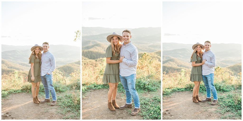 Foothills Parkway Engagement Session with Mountain Views