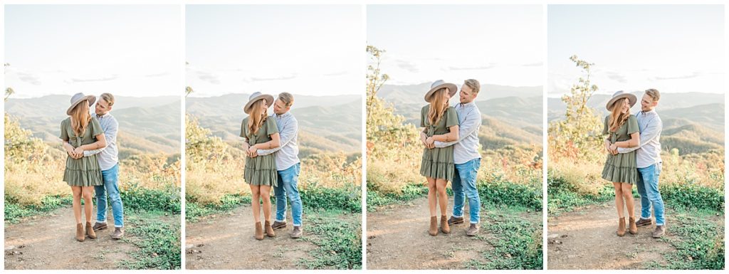 Foothills Parkway Engagement Session with Mountain Views