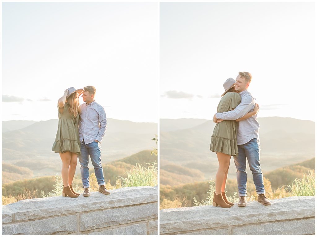 Golden Hour Sunset Engagement Session at The Missing Link in Tennessee