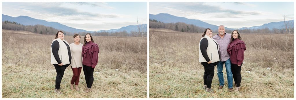 Cades Cove Family Session in front of the Smokies