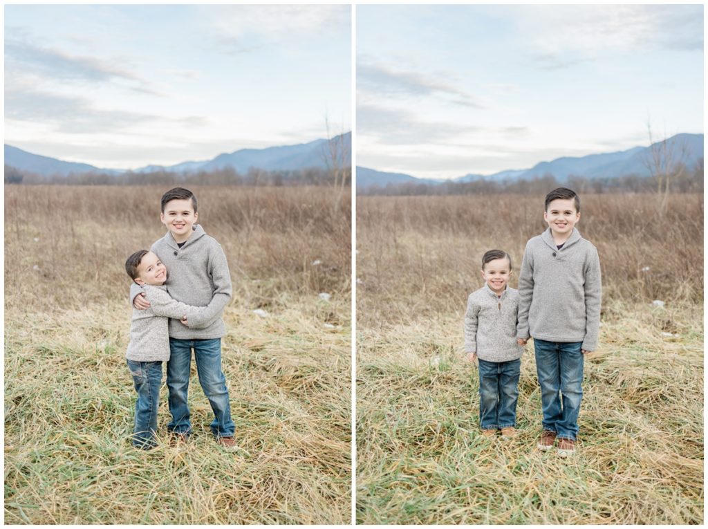 Children photograph at Cades Cove in Tennessee