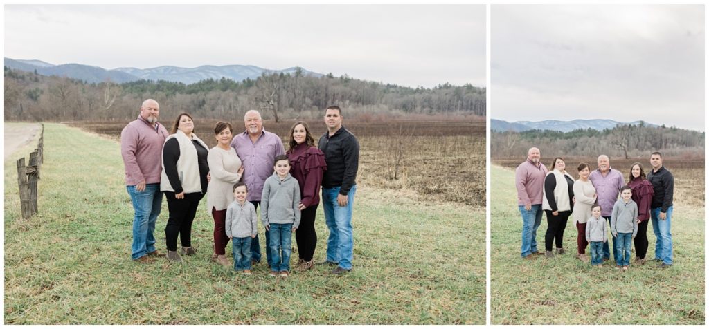 extended family session at Smoky Mountains national park