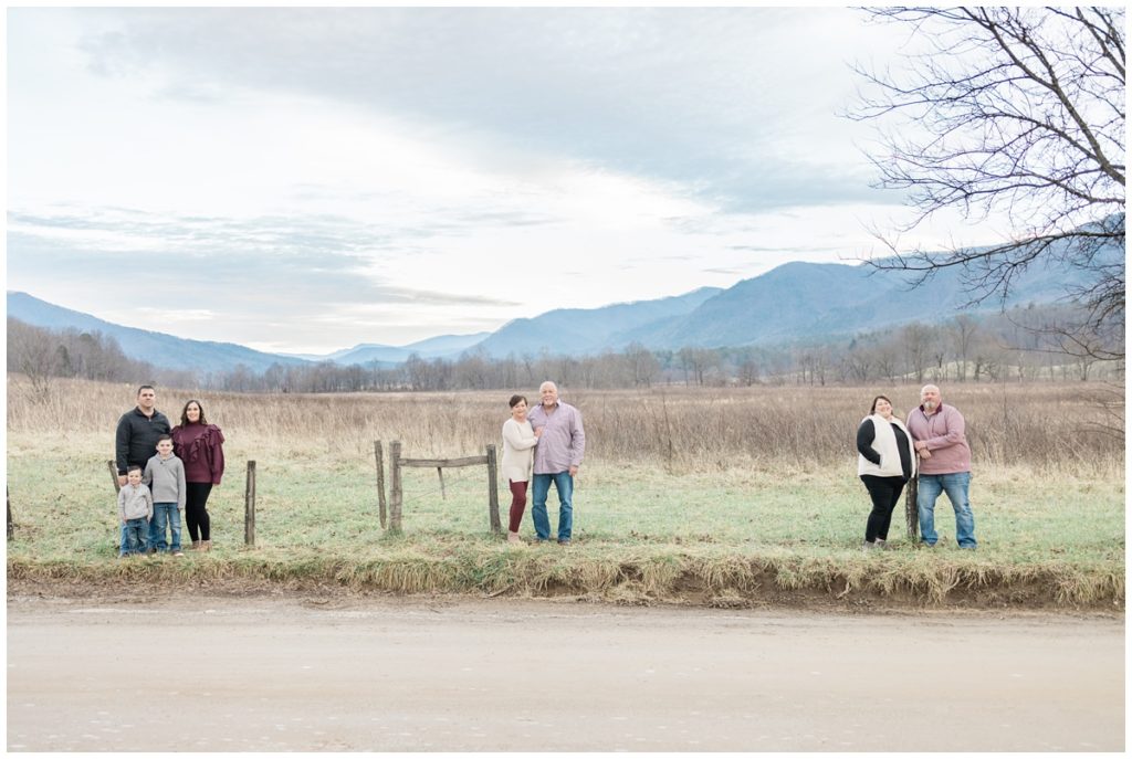Smoky Mountain Extended Family Photograph in Cades Cove