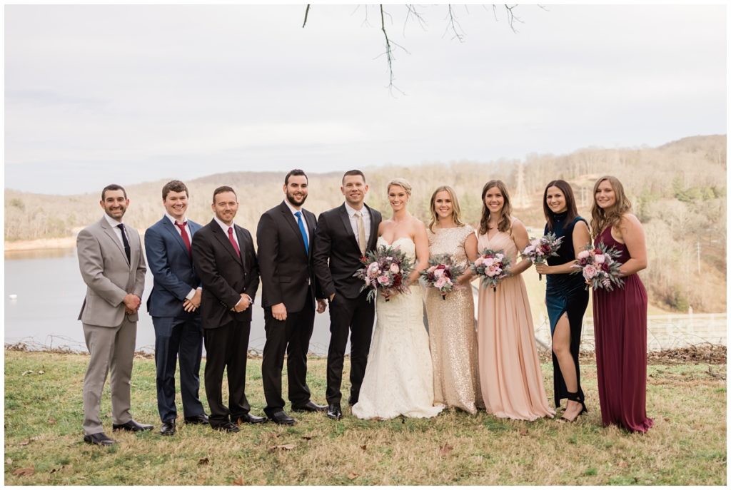 Wedding Party Photos at Norris Dam State Park