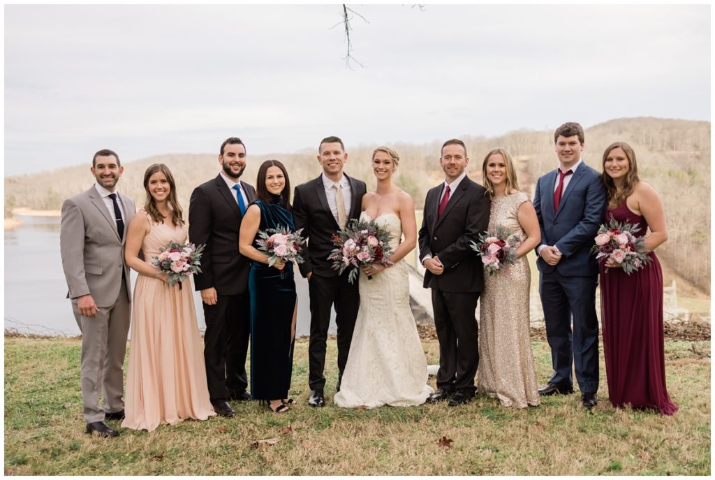 Wedding Party Photos at Norris Dam State Park