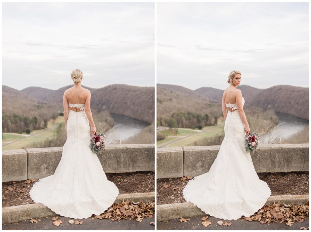 Rocky Top Tennessee Bridal Portraits Overlooking Norris Lake