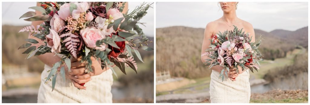 Rocky Top Tennessee Bridal Portraits Overlooking Norris Lake