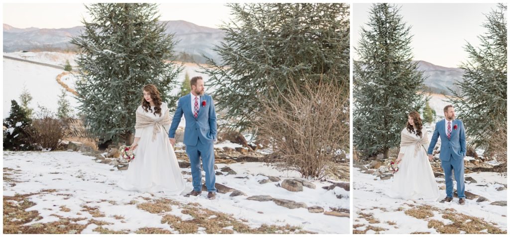 Christmas Themed Wedding Portraits in Sevierville, Tennessee
