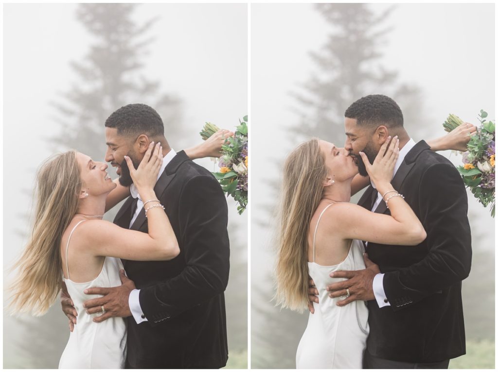 couple kissing as husband and wife