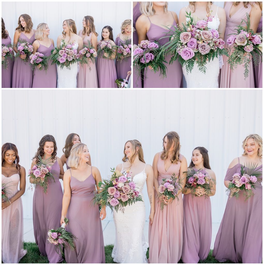 bridal party portraits at howe farms