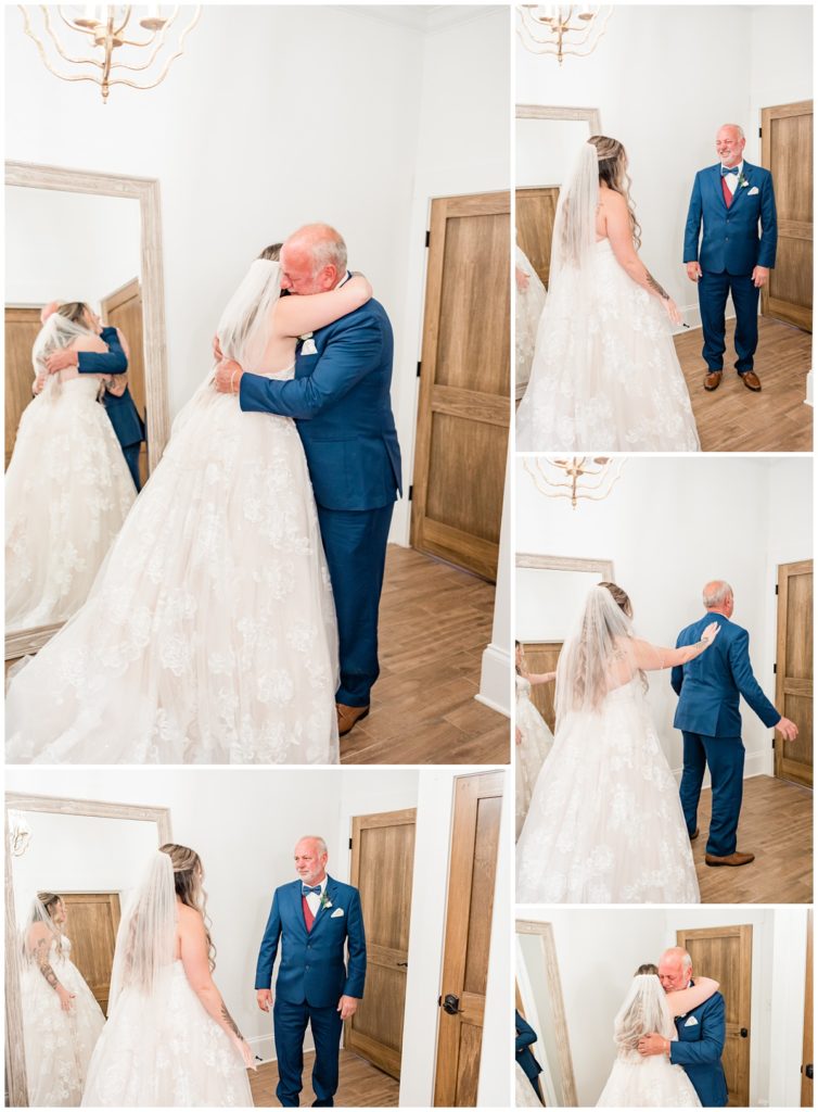 bride's first look with her father