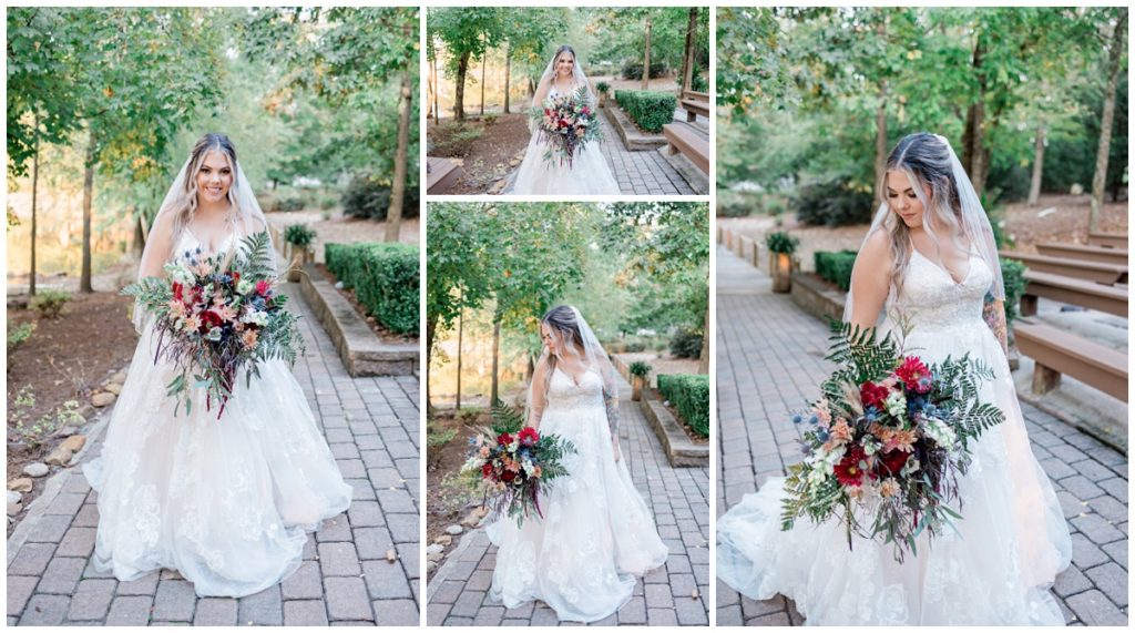 bridal portraits with stunning bouquet by swank floral
