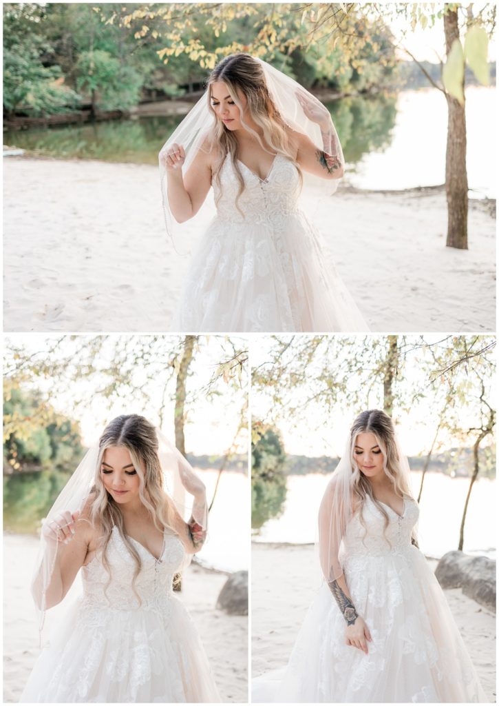 gorgeous bridal portraits on the beach at hunter valley farm
