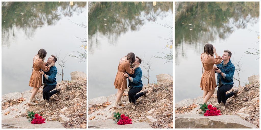 marriage proposal at mead's quarry in knoxville, tennessee