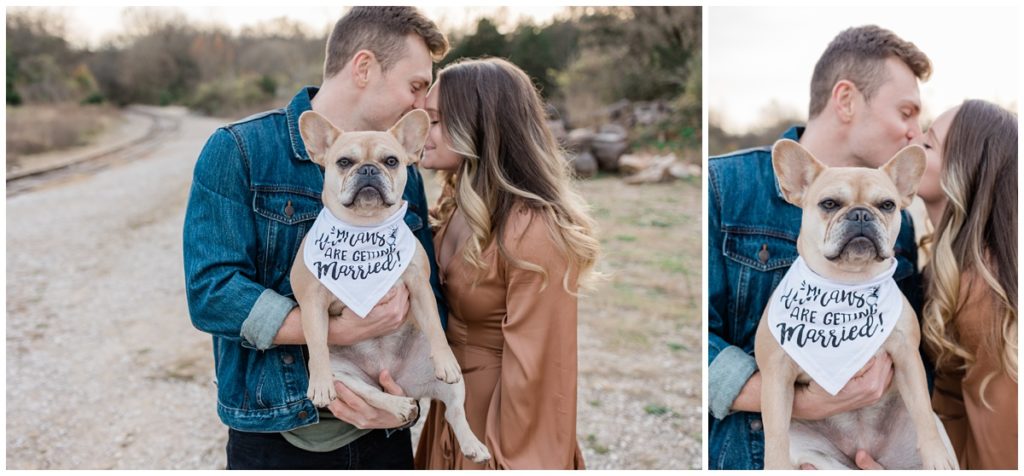 engagement photos with pet dog
